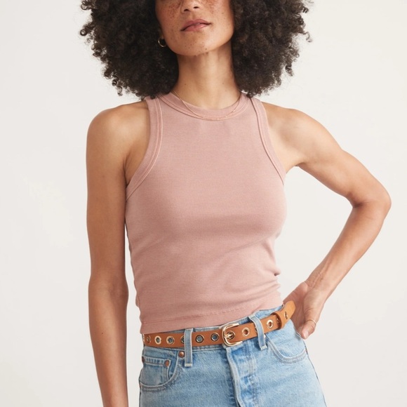 NWT Lexi Rib Sun-In High Neck Crop Tank Extra Large in Rust - Picture 3 of 5